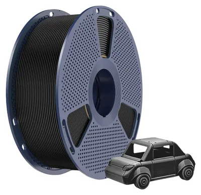 Image de Filament pour imprimante 3D, diamètre 1,75 mm, haute transparence, PETG noir