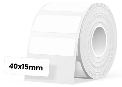 Produktbild von Thermodirekt-Etikettenpapier (40 x 15 mm) 370 Etiketten/Rolle