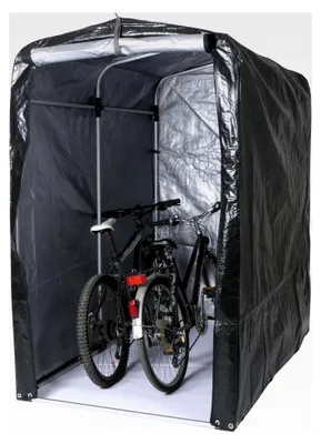 Produktbild von Fahrradgarage HWC-N61, Foliengarage zur Aufbewahrung, Garagenzelt, Alu UV-Schutz, wasserfest, 201x121x201cm - anthrazit