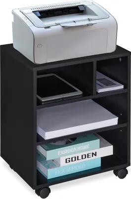 Produktbild von relaxdays Schwarzer Rollcontainer