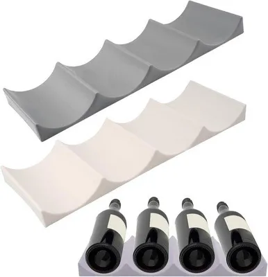 Produktbild von Unyqoos® stapelbare rutschfeste Flaschenhalter für Kühlschrank und Küchenaufbewahrung