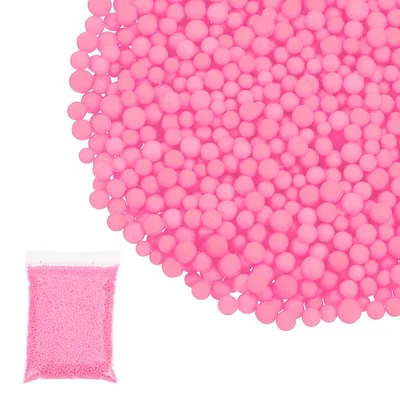 Productafbeelding van Polystyreenkorrels - Kleine schuimbolletjes voor knutselen en decoreren - 2-3 mm - Roze