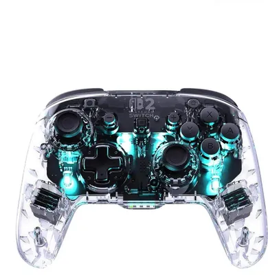 Produktbild von Turtle Beach Afterglow Transparent Kabelloser RGB-Gaming-Controller offiziell lizenziert für Nintendo Switch 2, Gamepad, Nintendo Switch, Nintendo Switch 2, Nintendo Switch Lite, Nintendo Switch OLED, Schaltfläche Zurück, D-Pad, Rot/Grün/Blau, Kabellos, USB