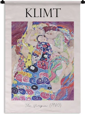 Produktbild von MuchoWow® Wandteppich Wandbehang Kunst - Gustav Klimt - Die Jungfrau (1980) 60x90 cm Tapisserie Dekoration Wandtuch - Foto-Teppich - Abwaschbar