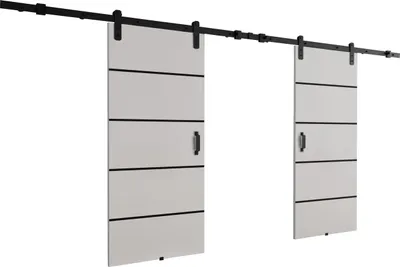 Produktbild von KIER FURNITURE Schiebetüren LORNI DUO 192 - Universal - Weiß 192x205x1,6 cm