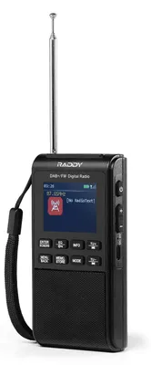 Produktbild von Raddy RD939 DAB+/FM Taschenradio mit Bluetooth 5.3, 5W Lautsprecher, USB-C