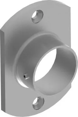 Produktbild von Sellon24®Edelstahl Steckfitting Wand 42,4 mm Boden Flansch Fuß Wandanschluß oval Adapter S24U-0503-042