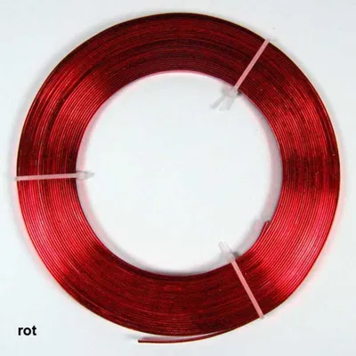 Produktbild von 10m Aluminium Flachdraht 5x1mm Aludraht flach Alu Draht Flachdraht Alustreifen rot