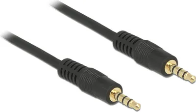 Produktbild von Audiokabel Klinke 3,5mm 4Pin > 3,5mm Stecker 4Pin (schwarz, 1 Meter)