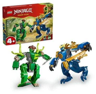 Image de LEGO NINJAGO Le Combat du Robot Dragon de Jay, Jeu de Construction 4 ans et Plus, 71853, 2 Figurines