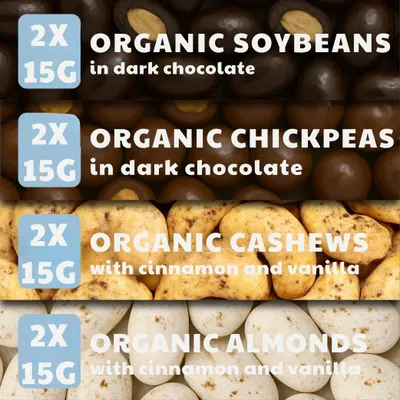 Obrázok produktu pre Landgarten Vegan Christmas adventný kalendár 2026, 24 bio čoko snacky, Obrázok generovaný UI