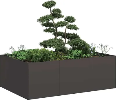 Immagine prodotto di Maison Exclusive - Vaso da fiori nero 120x80x40 cm in acciaio