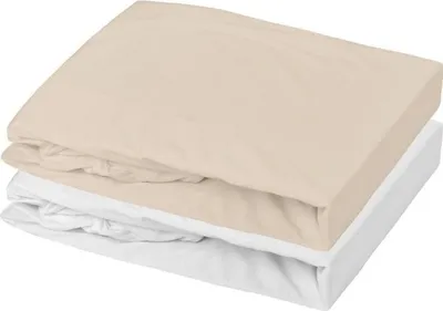 Image de Drap Housse Bébé Jersey 60 x 120 cm, P'TIT DODO, Blanc Nude, Coton Oeko-Tex