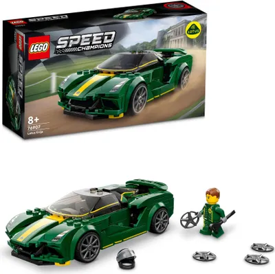 Produktbild von LEGO Speed Champions Lotus Evija, Bausatz für Modellauto, Auto-Spielzeug mit Cockpit für 2 Figuren, Rennauto als Geschenk für Jungen und Mädchen, 2022 Kollektion 76907