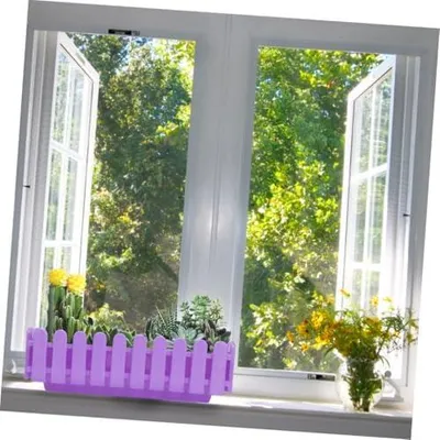 Imagen del producto de Macetas de plástico rectangulares para plantas de tamaño pequeño a mediano, macetas verdes y jardineras decorativas para jardín, terraza y interior