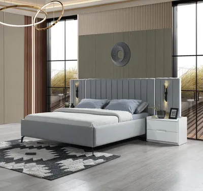 Obrázek produktu pro Ložnicový set s postelí a 2 nočními stolky v moderním designu