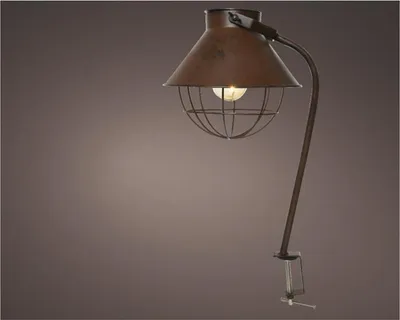 Obrázok produktu pre Lumineo LED osvetlenie balkóna do exteriéru so svorkou – štýlová lampa na batérie