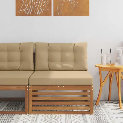 Produktbild von "2026 Aktion"Outdoor Mittelsofa/Couchgarnitur - CLORIS - Outdoor-Möbel - für Garten/Terrasse - Massivholz Akazie Natur - Gartensofas Promotion516383