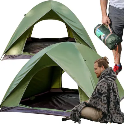 Produktbild von GROSSES 4-PERSONEN-IGLO-TOURISTENZELT 200x200 cm