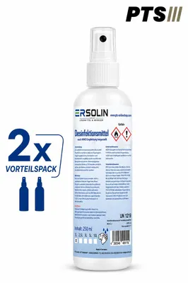 Produktbild von Ersolin Hände-Desinfektionsmittel WHO Empfehlung 2x 250 ml