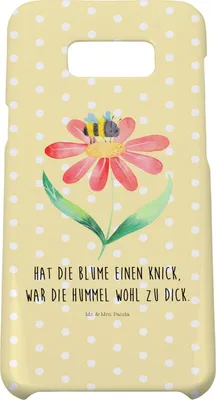 Produktbild von Mr. & Mrs. Panda Samsung Galaxy S8 plus Handyhülle  Hummel Blume - Gelb Pastell - Geschenk, Handy, Lustige Sprüche, Natur, Biene, Cover, Hummeln, Hülle, Case, Wespe