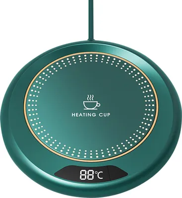Produktbild von Tassenwärmer, elektrischer Kaffeetassen-Beheizter Untersetzer mit 3 Temperatureinstellungen, wasserdichtes USB-Plug-Play-Wassertassen-Heizkissen