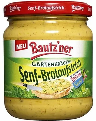 Produktbild von Bautzner Senf-Brotaufstrich "Gartenkräuter" (200 ml)