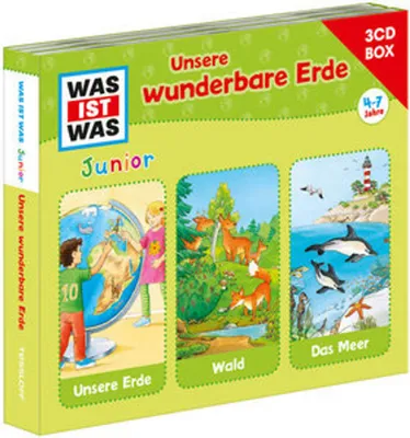 Produktbild von WAS IST WAS Junior 3-CD Hörspielbox. Unsere wunderbare Erde