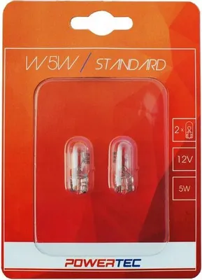 Zdjęcie produktu dla Żarówka samochodowa Powertec W5W 2 sztuki