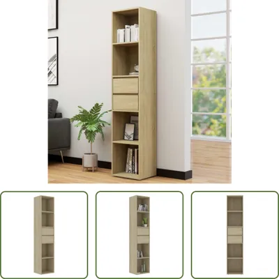 Produktbild von The Living Store Bücherregal Sonoma-Eiche 36x30x171 cm Holzwerkstoff