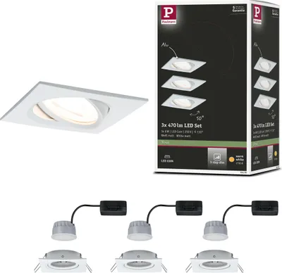 Obrázok produktu pre Paulmann LED vstavané svetlo Nova základná sada otočná