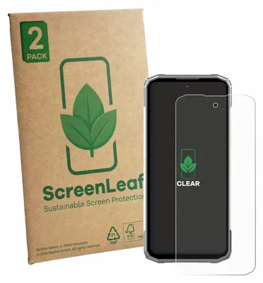 Produktbild von 2x ScreenLeaf Schutzfolie für Doogee Blade 20 Max nachhaltiger Displayschutz Display Schutz Folie Klar Transparent