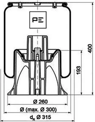 Zdjęcie produktu dla PETERS ENNEPETAL Mieszek pneumatyczny 084.146-72A 7,2 kg