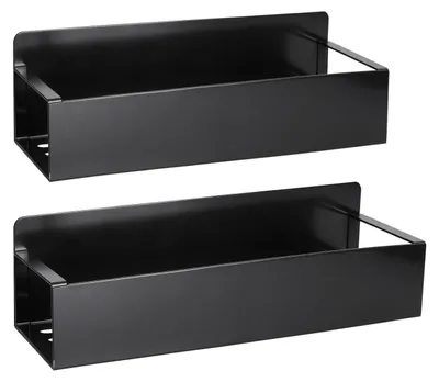 Image de Étagère magnétique pour épices, lot de 2, en acier au carbone, noire