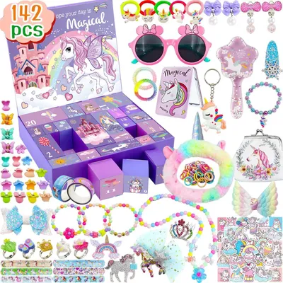 Image de Calendrier de l'Avent 2026 (Modèle 2), calendrier de compte à rebours de Noël pour filles, avec 24 surprises différentes, idéal comme cadeau pour les enfants