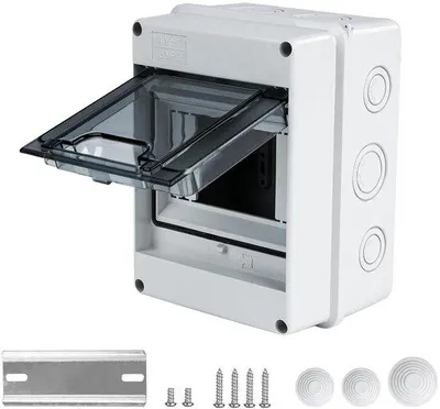 Immagine prodotto di Distributore elettrico impermeabile a 5 vie per esterni, con finestra trasparente, IP65