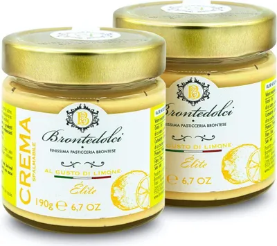 Produktbild von Zitronen Creme Aufstrich | Süß | 2 x 190 g | Brontedolci | Italien
