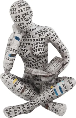 Produktbild von Resin Lesen Frau Figur Innovative Dame Lesen Pulp Molding Bücherregal Ornamente für Home Decoration G