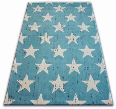 Zdjęcie produktu dla Dywan SCANDI 18209/031 - GWIAZDKI niebieski 80x150 cm