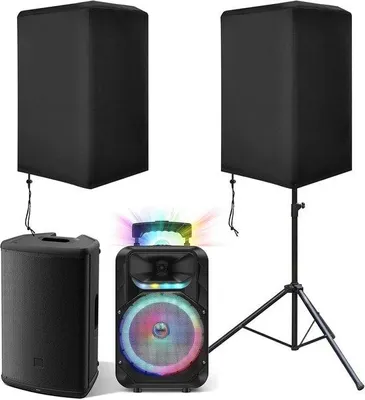 Imagen del producto de Cubierta protectora para altavoces – Resistente a los rayos UV e impermeable – 48 x 50,8 x 76 cm – Color , ideal para terrazas, jardines y zonas de estar