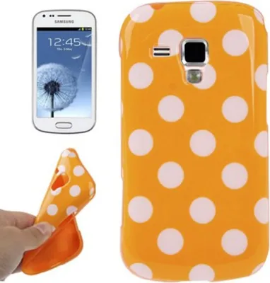 Image de Coque en TPU à motifs pour téléphone portable Samsung Galaxy S Duos S7562, couleur orange