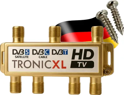 Produktbild von Premium 6-fach Sat Splitter Antennen Verteiler Kabelfernsehen DVBC 3D 4K HD