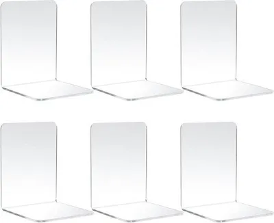 Produktbild von Famanu Buchstütze aus transparentem Acryl - stabil und vielseitig einsetzbar