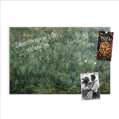 Produktbild von Magnettafel 90x60cm Pinnwand Whiteboard beschreibbar - Verwitterte Textur