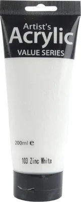 Zdjęcie produktu dla Farba akrylowa Phoenix 200ml - 103 Zinc White - biel cynkowa