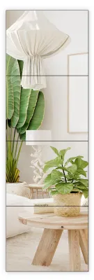 Wandspiegel-Set aus Glas, 35,6x28 cm, 4 Stück, selbstklebend