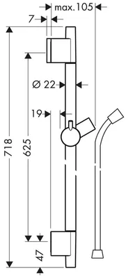 Produktbild von Hansgrohe Unica, 0,65 m