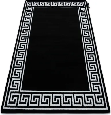 Produktbild von Teppich HAMPTON Grecos schwarz Schwarz 80x150 cm
