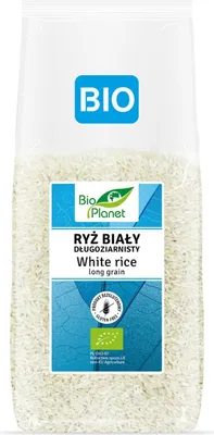 RYŻ BIAŁY DŁUGOZIARNISTY BEZGLUTENOWY BIO 1 kg - BIO PLANET