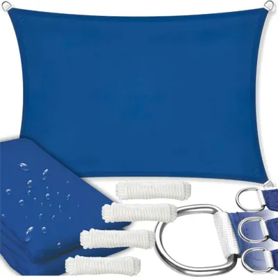 Produktbild von Sonnensegel für den Garten, wasserdichtes UV-Material, Marineblau 3x5